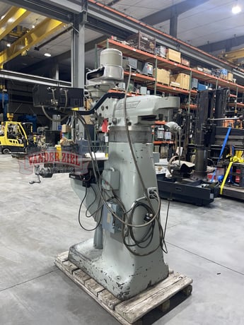 Bridgeport Step Pulley Vertical Knee Mill, 9" x 42" Table, 1 HP, R8, Powerfeed, 2-Axis digital read out, 4" - Image 5