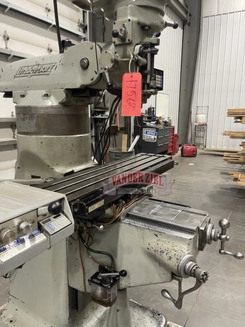 Bridgeport Step Pulley Vertical Knee Mill, 9" x 42" Table, 1 HP, R8, Powerfeed, 2-Axis digital read out, 4" - Image 6