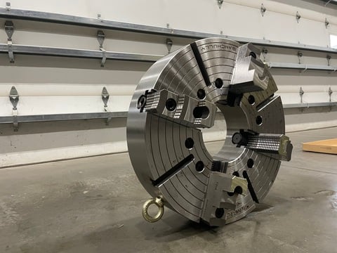 25" Samchully 4-Jaw Scroll Chuck, 8.5" Bore, A2-15 Mount, Reversible Top Jaws, 2-Piece, NEW (17 available) - Image 2