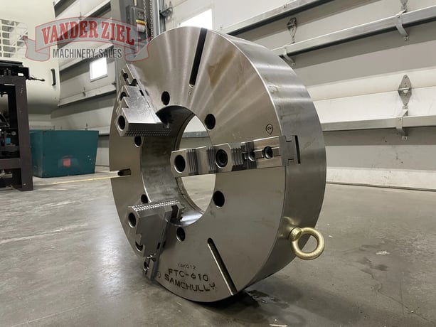 24" Samchully 3-Jaw Scroll Chuck, 10-3/4" Bore, A1-15 Mount, Reversible Jaws, 850 Max. RPM, NEW (6 available) - Image 2