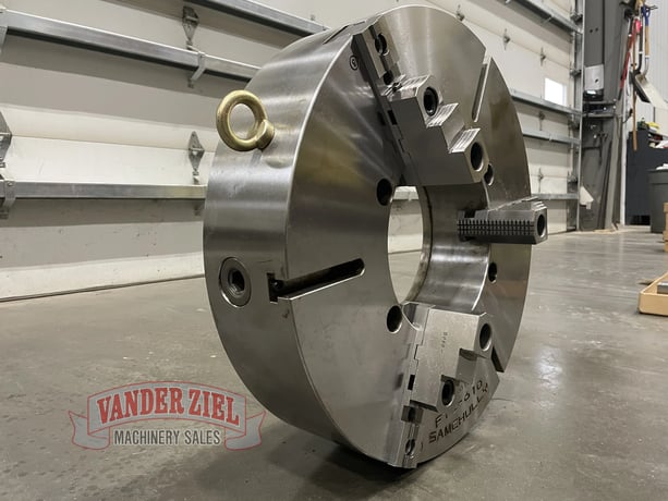 24" Samchully 3-Jaw Scroll Chuck, 10-3/4" Bore, A1-15 Mount, Reversible Jaws, 850 Max. RPM, NEW (6 available) - Image 3