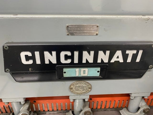10 gauge x 8' Cincinnati #1008, Mechanical Power Squaring Shear, 24" Back Gauge, 65 SPM, 5 HP, automatic lube - Image 4