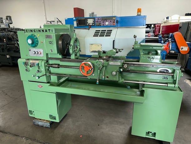 13" x 42" Cincinnati #Hydrashift-12-1/2, Engine Lathe, 35-1200 RPM, 2 HP, 9" swing over cross slide, 1-1/2" - Image 1