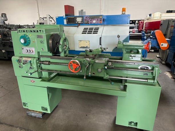 13" x 42" Cincinnati #Hydrashift-12-1/2, Engine Lathe, 35-1200 RPM, 2 HP, 9" swing over cross slide, 1-1/2" - Image 2