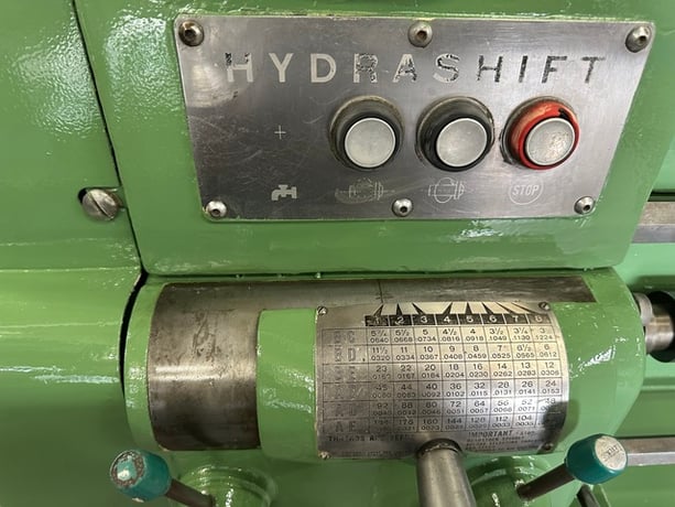 13" x 42" Cincinnati #Hydrashift-12-1/2, Engine Lathe, 35-1200 RPM, 2 HP, 9" swing over cross slide, 1-1/2" - Image 4