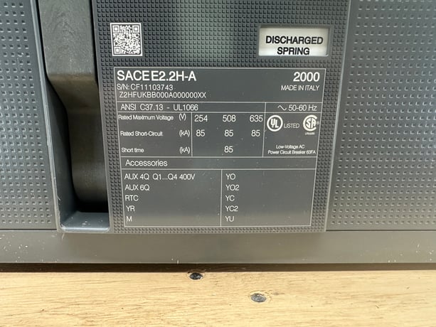 2000 Amps, ABB, SACE Emax 2 E2.2H-2000, new - Image 2