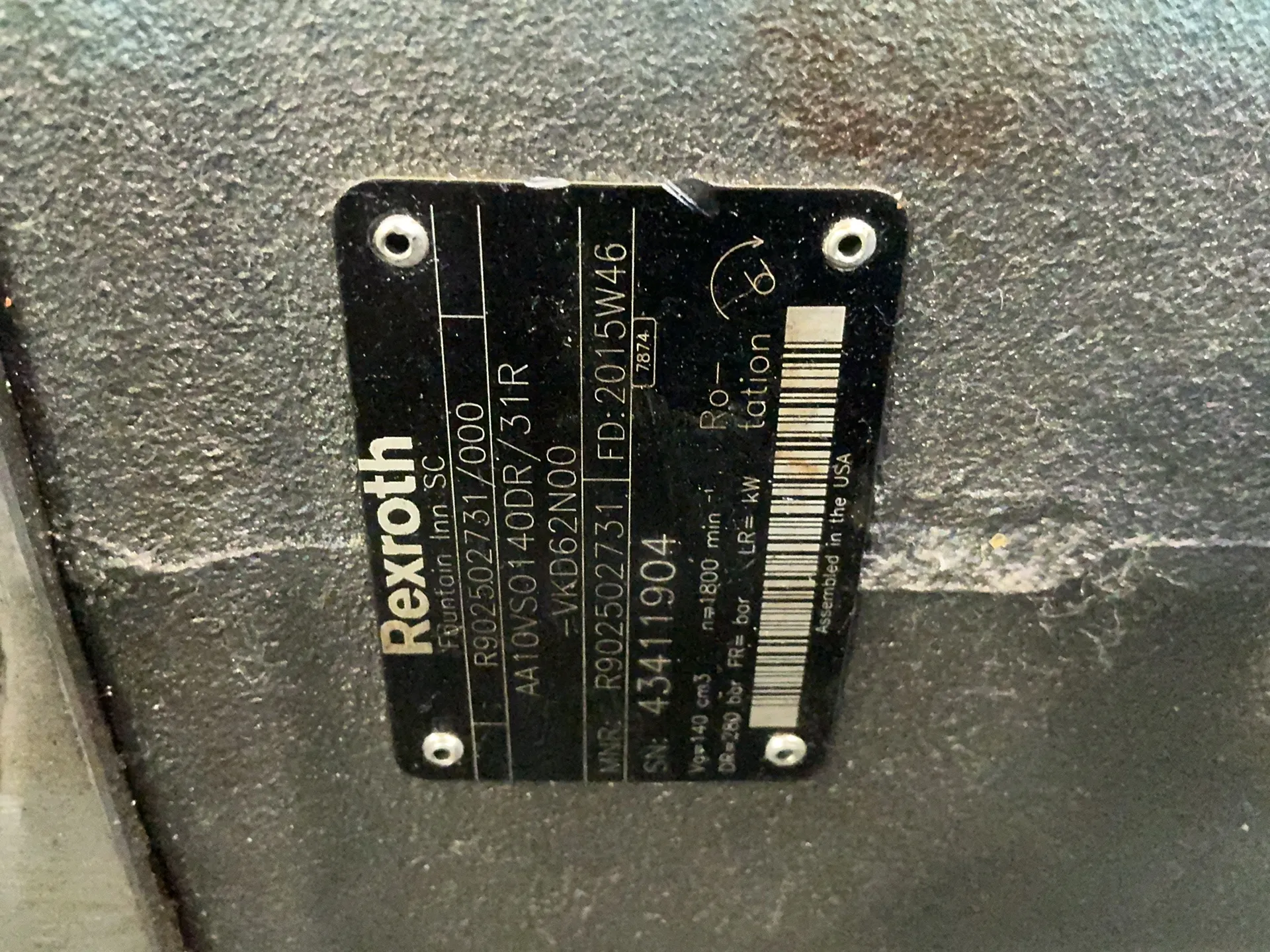 Rexroth #R902502731-000, Pump - Image 5