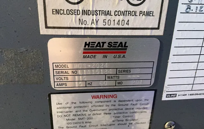 Heatseal #HDS-2024, L-Bar Sealer, 16" x 26" - Image 8