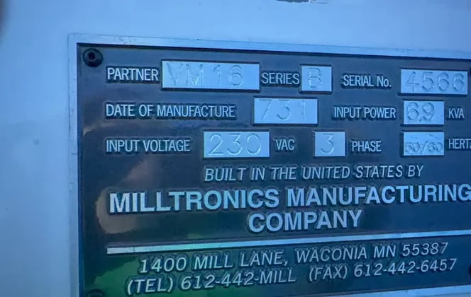 Milltronics #VM16, CNC Vertical Machining Center, 12" x 40" Table - Image 6