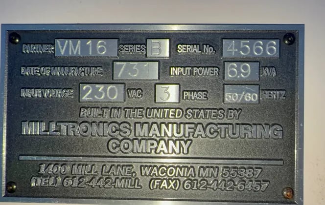 Milltronics #VM16, CNC Vertical Machining Center, 12" x 40" Table - Image 7