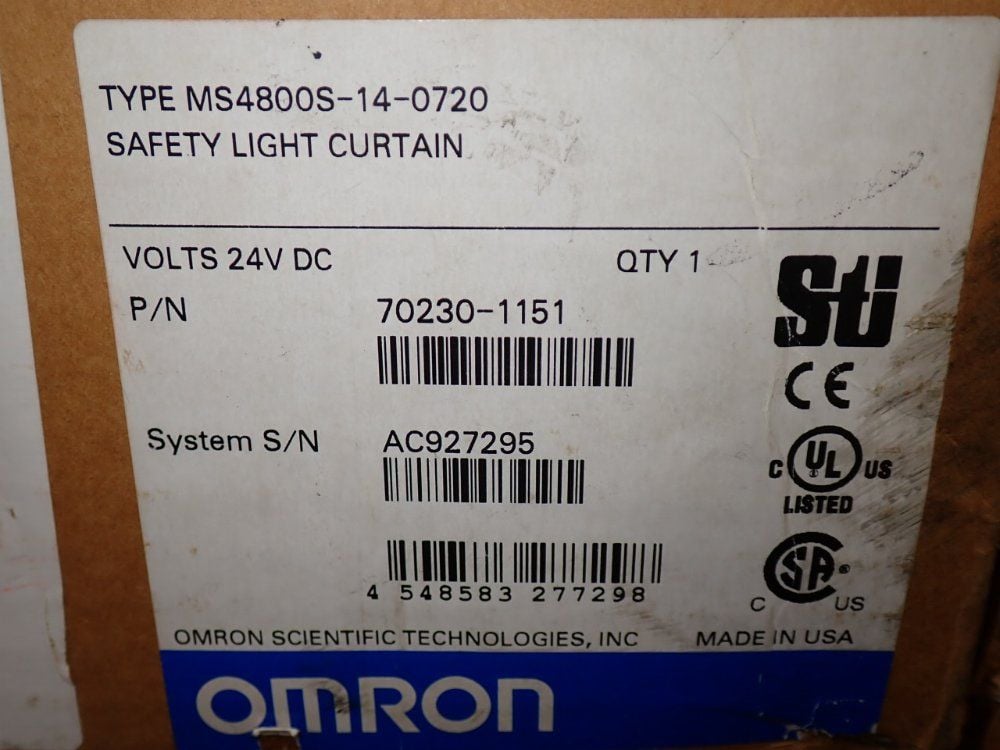 Omron #MS4800S-14-0720, Safety Light Curtain - Image 4
