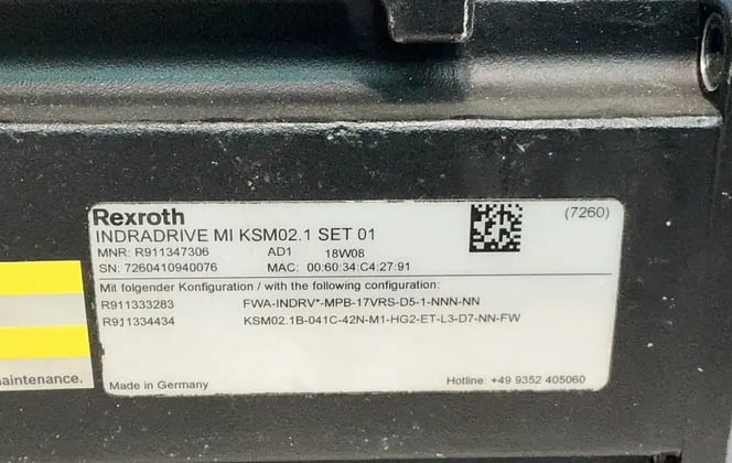 Rexroth #R911347306, IndraDrive Mi KSM02.1 - Image 4
