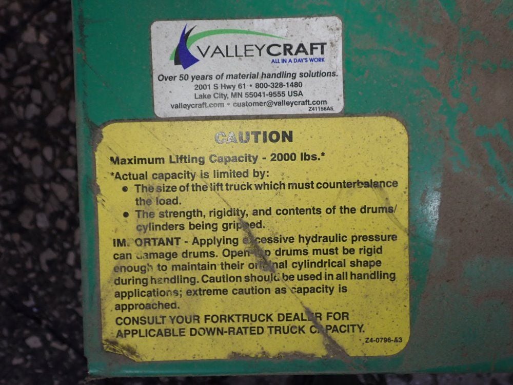 2000 lb. Valleycraft #3574A, Drum Handler - Image 10