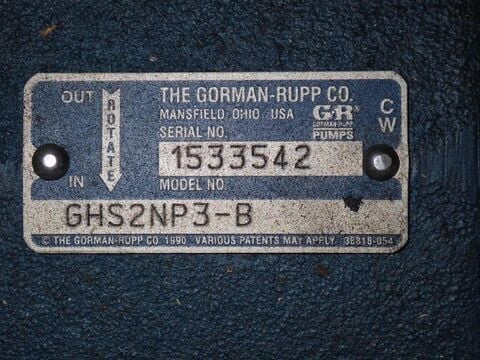 Gorman Rupp #GHS2NP3-B, Pump, 10 HP - Image 4