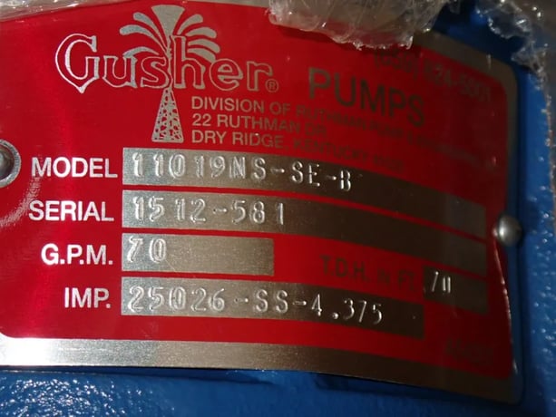70 GPM Gusher #11019NS-SE-B, Vertical Pump - Image 8