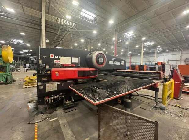 33 Ton, Amada #EMK-3610NT, servo CNC turret punch, 100" x 60" sheet, 58 station, 4 automatic index, NT - Image 1