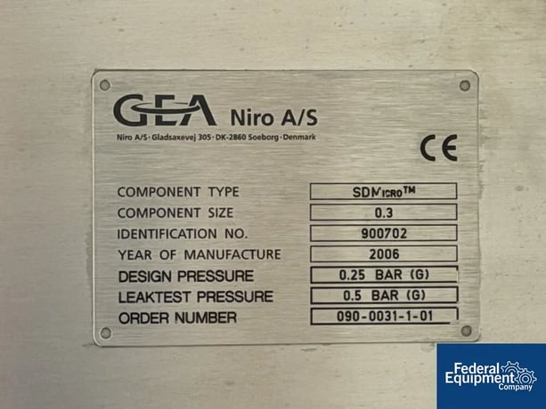 GEA Niro A/S #SD-Micro, Spray Dryer System, Stainless Steel & glass, Siemens PLC Simatic HMI, 2006 - Image 3