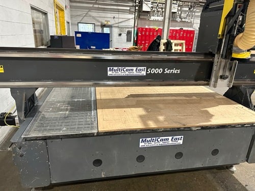 Multicam #5000-Series, CNC Router, 5' x12' table, 144" x60" x8" travel, 24000 RPM, EZ Control, 2011 - Image 2