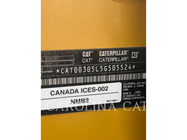 Cat 305 CR CTQ, Mini Excavator, 75 hours, S/N: 5G505524, 2024 - Image 6