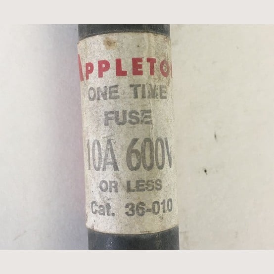 10 Amp 600 Volts Appleton #36-010, One-Time (3 available) - Image 2