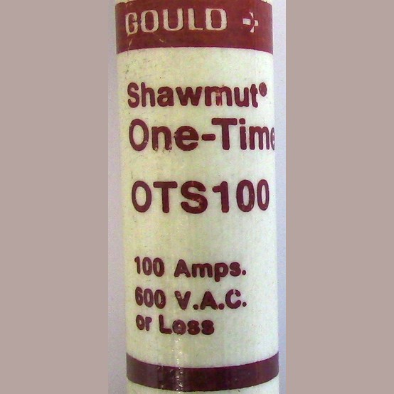 100 Amp 600 Volts Goulds #OTS100, Class K5 Fuse, One-Time (19 available) - Image 2
