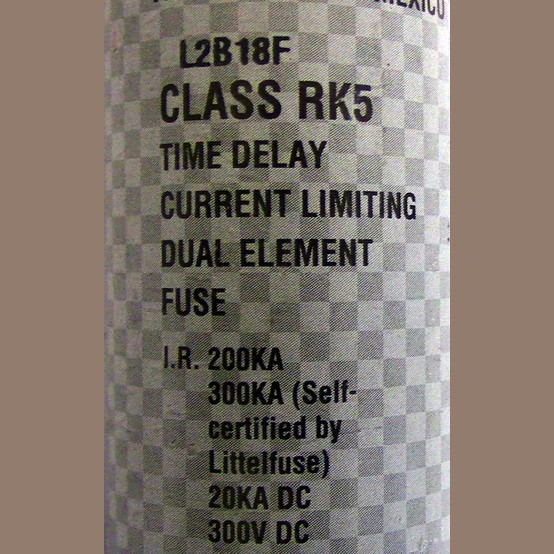 125 Amp 600 Volts Littelfuse #FLSR, Class RK-5 Fuse, Dual Element Time Delay (4 available) - Image 3