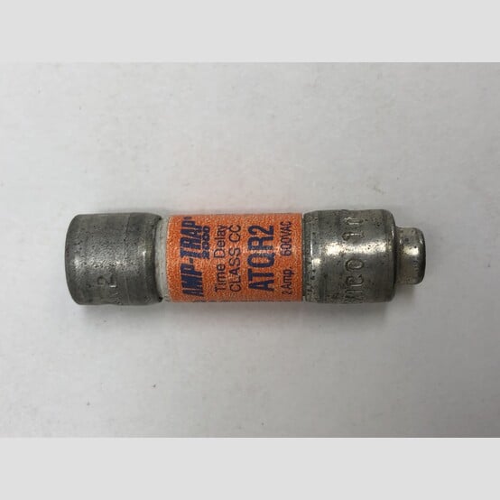 2 Amp 600 Volts Ferraz Shawmut #ATQR2, Class CC Fuse, Time Delay - Image 1