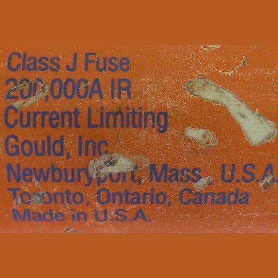 225 Amp 600 Volts Goulds #AJT225, Class J Fuse, Time Delay (3 available) - Image 3