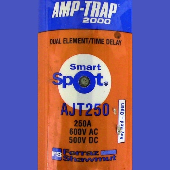 250 Amp 600 Volts Ferraz Shawmut #AJT250, Class J Fuse, Dual Element Time Delay (24 available) - Image 2