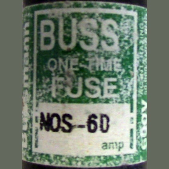 60 Amp 600 Volts Bussmann #NOS-60, Class K Fuse, One-Time (21 available) - Image 3