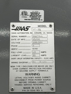 Haas #VF-2D, CNC vertical machining center, 20+1 automatic tool changer, 30" X, 16" Y, 20" Z, 10000 RPM, #40 - Image 4