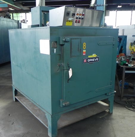 36" width x 36" H x 48" D Grieve #AG-1250, box tempering furnace, electric 1250°F, excellent - Image 1