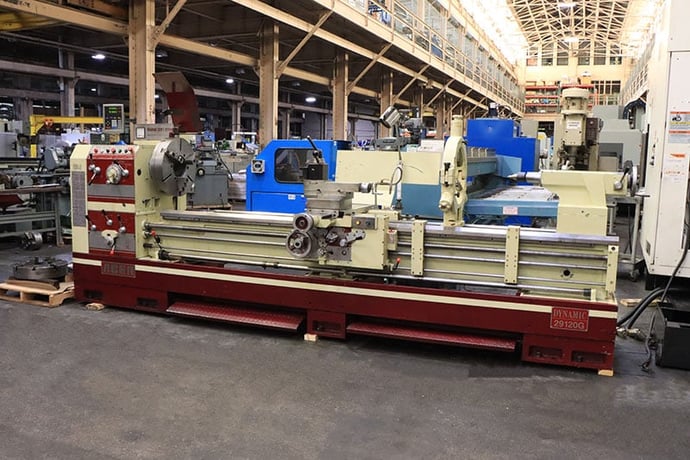 29"/37" x 120" Acer #Dynamic-29120G, gap bed engine lathe, 4-1/8" hole, D1-11, 1200 RPM, inch/metric, Newall - Image 3