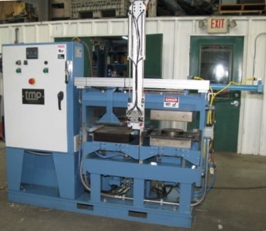 10 Ton, TMP, double press (hot & cold side w/shuttle), 13.5" x13.5", 6" daylight, up-act, #2476 - Image 1