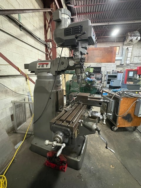 Jet #JTM-4VS, Vertical Milling Machine, 34" X, 12" Y, 14.5" Z, 9" x 49" table, 3 HP, 60-4200 RPM, 2-axis - Image 5