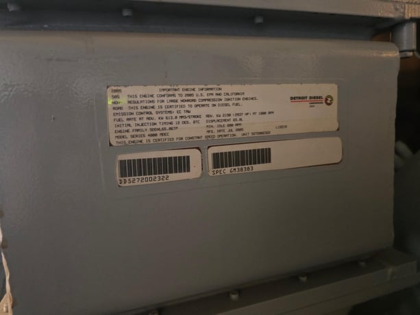 2000 KW MTU Detroit Diesel #2000SEB, Enclosed Standby Diesel Generator, 7821/13200 Volts, 1800 RPM, 60 Hz - Image 8