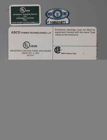 2000 Amp. ASCO Series 300 #G00300B32000N10C, Automatic Transfer Switch, 480 Volts, 3 Phase - Image 9
