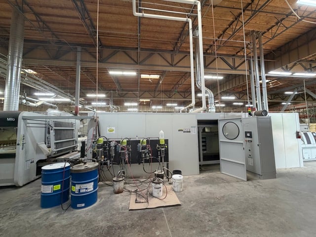 Cefla #Mito, 2P spray line, loading conveyor, 55 gallon agitator w/ elevator, 2018 - Image 4