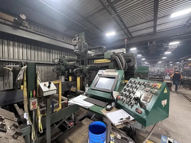 Controlled Automation #DRL-348TC, CNC beam drill line, 40" x18", 3-spdl, 20 HP, 100-2100 RPM, CAT 40, 5 - Image 1