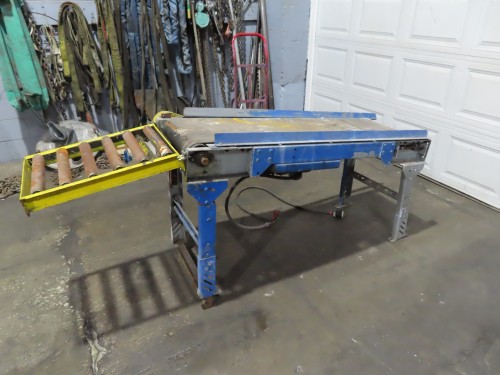 16" wide x 54" long Motorized Belt Conveyor, 2" high side rails, 1/2 HP Boston gear reduced drive - Image 1