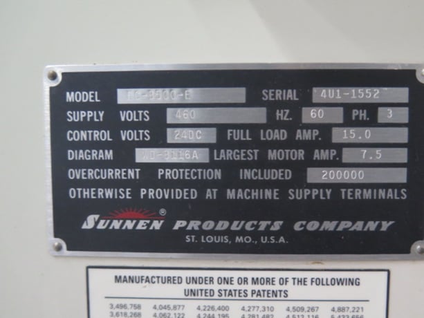 Sunnen #EC-3500-Eclipse, Horizontal Power Stroking Hone, 0.060"- 6.5" stroke, 5.5 HP, 200-3000 RPM, 1996 - Image 10