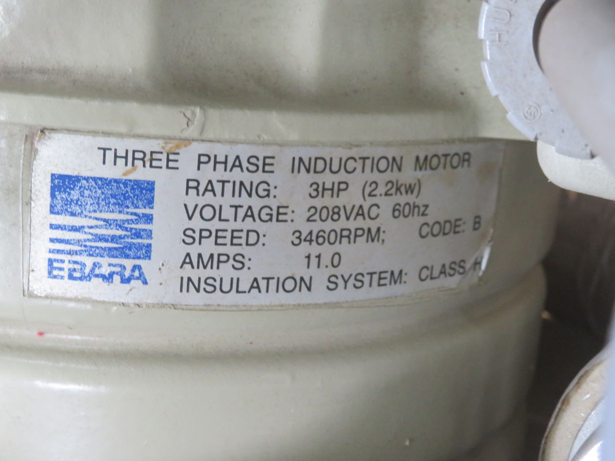 Ebara #40X20, Vacuum Pump, 3/8" NPT coolant connection - Image 5