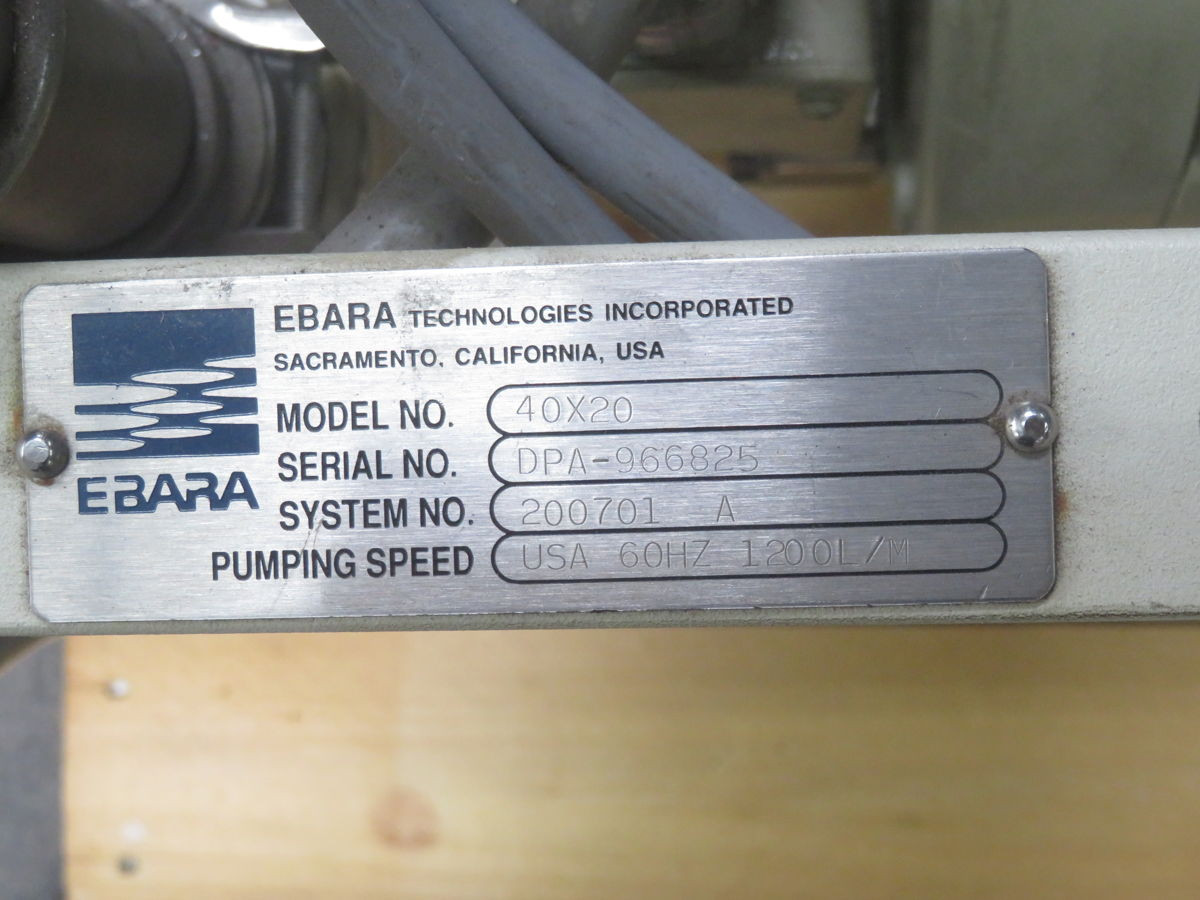 Ebara #40X20, Vacuum Pump, 3/8" NPT coolant connection - Image 6