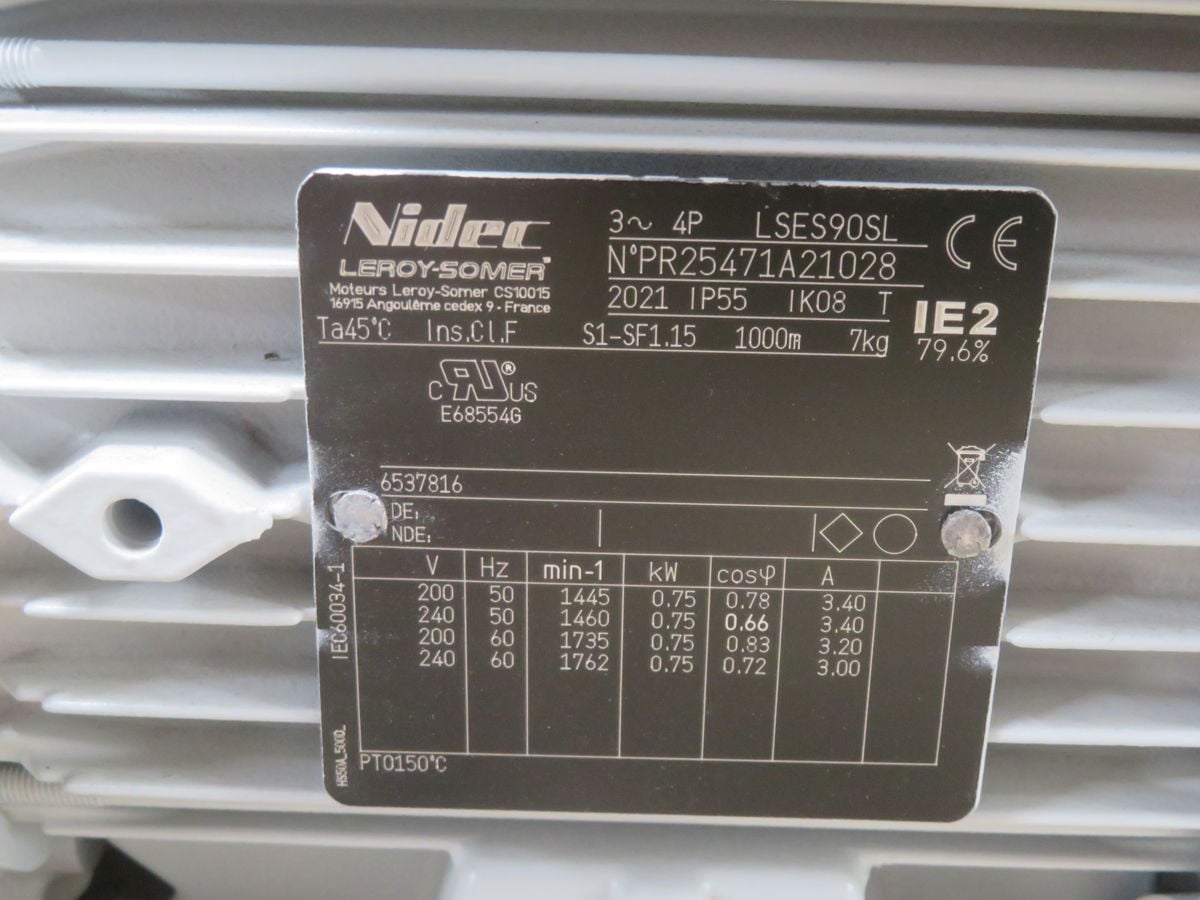 38.3 CFM, Sogevac #SV40-65-BIFC, Rotary Vane Vacuum Pump, 200-240 V., 1.5 kW (2 available) - Image 9