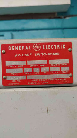 2000 Amps, General Electric #THPC3620B, AV-Line switchboard, high pressure switch, THFP fused - Image 7