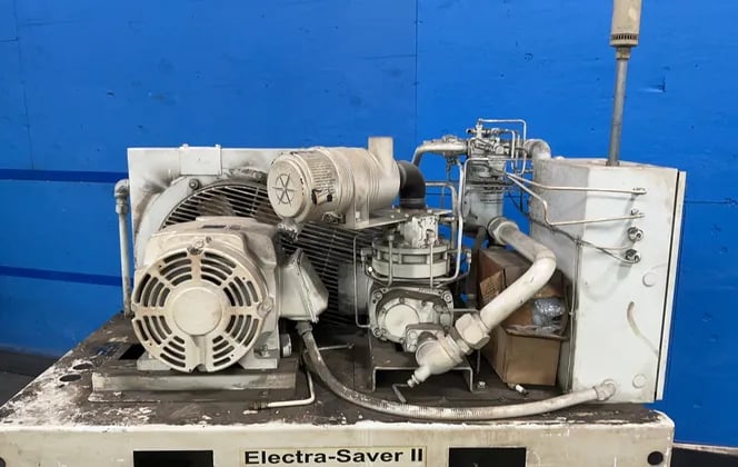 150 psig, Gardner Denver #EBE99Q, Rotary Screw Air Compressor, 25 HP, 120 Gal. Tank, Electra-Saver II, 460 - Image 1