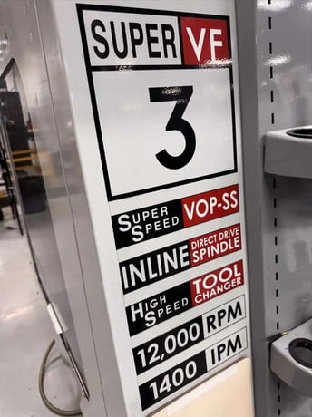 Haas Super #VF-3SS, 4th Axis vertical machining center, 12000 RPM, 24 automatic tool changer, Cat 40, Haas - Image 7