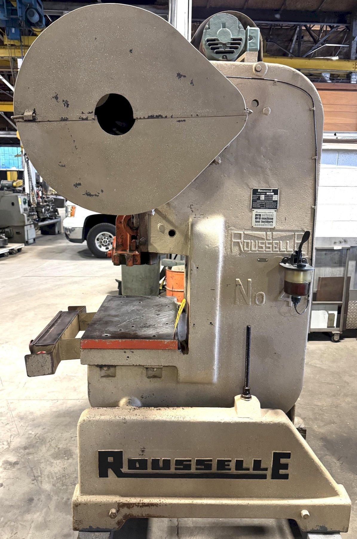 40 Ton, Rousselle #4, OBI press, 3" stroke, 12" Shut Height, 26" x 16" bed, 45 SPM, 3 HP, air clutch - Image 6