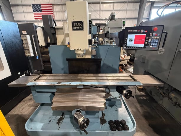 Southwestern Industries #TRAK-V7, CNC heavy duty vertical bed mill, 76" x14" tbl., 7.5 HP, 60" X, 23.5" Y - Image 1