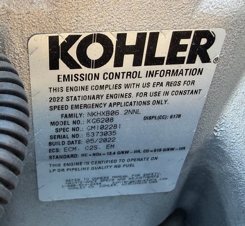 40 KW Kohler #40KG, Natural Gas / Propane Generator, 120/240 Volts - Image 7
